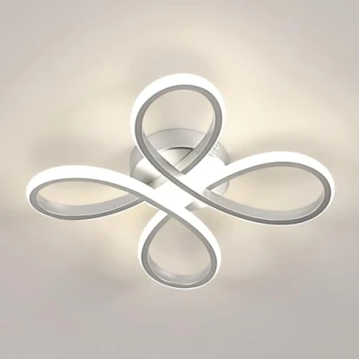 Imagen de Comely Plafon LED Techo Moderna, 30W Lamparas de Techo, Luz para Dormitorio Salon Comedor, Neutra 4500K, Plata