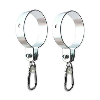 Imagen de OTITU Juego De 2 Ganchos Columpio con Mosquetón Collar Metal Ø100 mm para Columpios Colgantes Área Juegos Niños