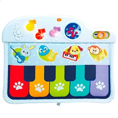 Imagen de winfun 46878 Juguete Piano para bebés con luz y melodías la Cuna, Multicolor, Tamaño único