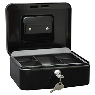 Imagen de Wedo 145221X Caja para dinero (20 x 1 9 cm, 5 compartimentos), color negro
