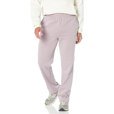 Imagen de Amazon Essentials Pantalones Deportivos de Forro Polar con Parte Inferior Abierta (Disponibles en Tallas Grandes y Largos Especiales) Hombre, Lila Viejo, L