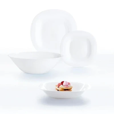 Imagen de Luminarc Carine Blanco Vajilla Opal 19 Piezas 6 Personas