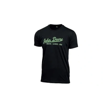 Imagen de JOHN DEERE Camiseta negra con texto verde Talla S XXL, Negro ,