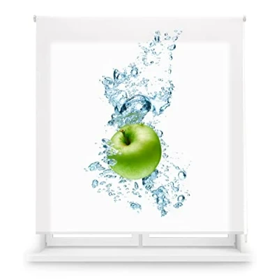Imagen de Blindecor Digital Cocina Estor Enrollable Translúcido con Estampado Impresión WaterApple 150 x 180 cm (Ancho por Alto) Tamaño de la Tela 147 175 Estores para Ventanas