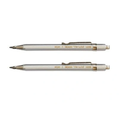 Imagen de KOH I NOOR Caso Lápiz No. 5228 cl corta portaminas metal 2 unidades plata