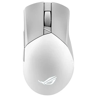 Imagen de ASUS ROG Gladius III Wireless AimPoint Ratón Gaming (Conectividad Triple 2.4GHz, Bluetooth, USB, 36000 dpi, 6 Botones programables, SpeedNova, interruptores Intercambiables, Paracord), Blanco