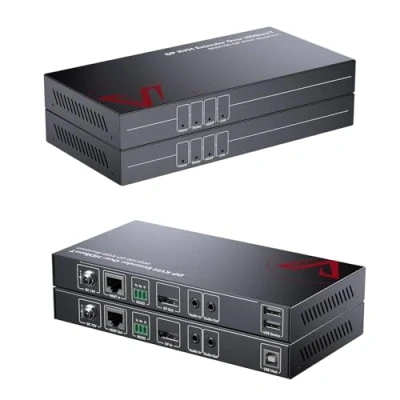 Imagen de AV Access Extensor KVM DisplayPort (HDBaseT) hasta 100m/328 pies, DP 4K a 30 Hz, RS232 Bidireccional y PoE Unidireccional, Gestión EDID, 2 Puertos USB 2.0, DP/Teclado/Ratón sobre Cat5e/6a