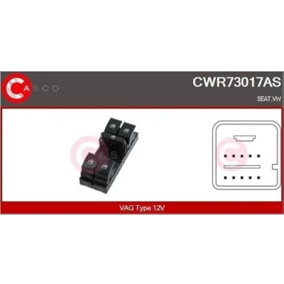 Imagen de CASCO CWR73017AS Interruptor, elevalunas lado del conductor VOLKSWAGEN: GOLF 5, 6, Tiguan I, SEAT: Leon II Hatchback, Altea, Ibiza 4