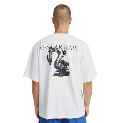 Imagen de G STAR RAW Industry Back Gr. Boxy R T Camiseta, Blanco White D24691 c784 110, M para Hombre