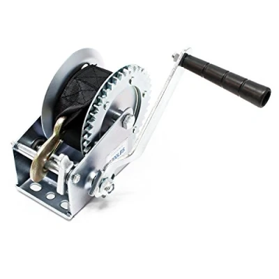 Imagen de Cabrestante manual hasta 550kg con correa 7m 4:1:1 Polipasto Torno de cable forestal Tracción