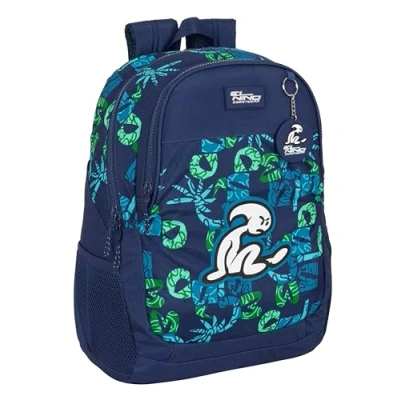 Imagen de Safta EL NIÑO GLASSY Mochila Escolar Infantil, Ideal para Niños de Diferentes Edades, Cómoda y Versátil, Calidad Resistencia, 32x16x44 cm, Color Azul Marino