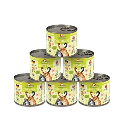 Imagen de GranataPet Delicatessen Faisán y Conejo Comida Húmeda para Gatos, Gatos Gourmets, Alimento Sin Cereales Azúcares, 6 x 200 g