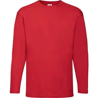 Imagen de Camiseta de manga larga y cuello redondo para hombre Fruit of the Loom Rojo Red Rot Medium