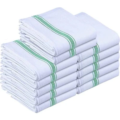 Imagen de Utopia Towels Paño de Cocina Lavable a máquina algodón Blanca Paños Toallas té (38 x 64 cm) (Verde, 12 Piezas)
