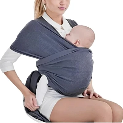 Imagen de Voarge Vine Portabebés elástico para recién nacidos y niños pequeños, 16 kg, color gris oscuro