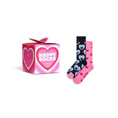 Imagen de Happy Socks Valentines GIFT Unisex 2 PACK Calcetines, Talla: 41 46, Pink