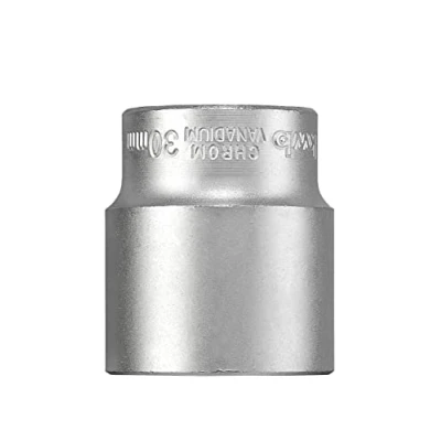Imagen de inserto de llave vaso kwb 30 mm acero cv (accionamiento: accionamiento cuadrado 1/2 pulgada, perfil ondulado, esquinas redondeadas, protección cantos, cromado mate)