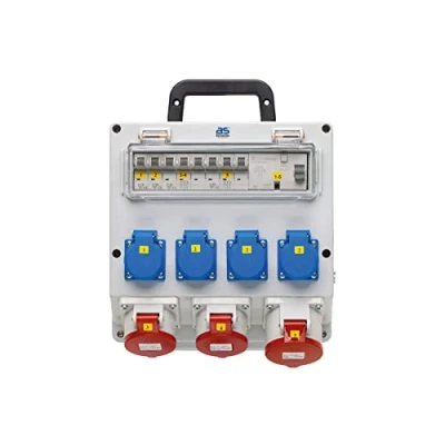 Imagen de as Schwabe 61513 Distribuidor de pared listo para conectar Salida 4 x Schuko, 2 CEE (400 V/16 A/5 pines), 1 V/32 pines) Conector fijo NYM J hasta 5 10 Caja distribución