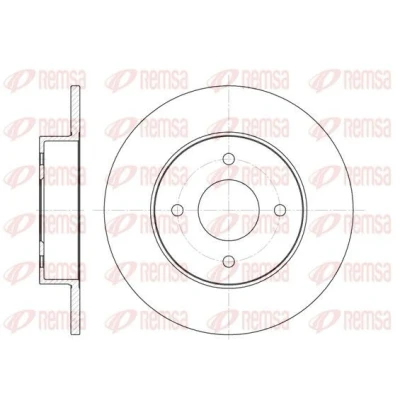Imagen de REMSA 6788.00 Disco de freno Eje trasero 278, 278 10 4 macizo NISSAN: Primera Berlina, Hatchback, Familiar