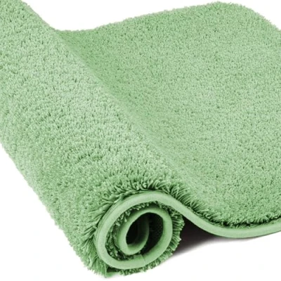 Imagen de wyewye Alfombrilla de baño microfibra, alfombra 2 cm, súper absorbente, 60 x 90 color verde claro