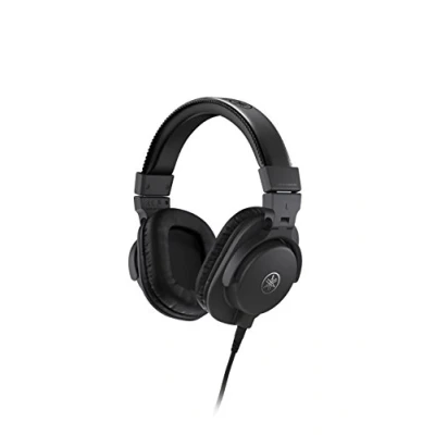 Imagen de Yamaha HPH MT5 Auriculares de estudio monitorización plegables con cable 3 m y adaptador para jack estéreo estándar 6,3 mm, negro