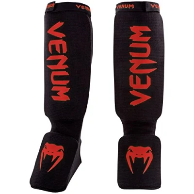 Imagen de VENUM 0480 100 XL Espinilleras, Adultos Unisex, Negro/Rojo,
