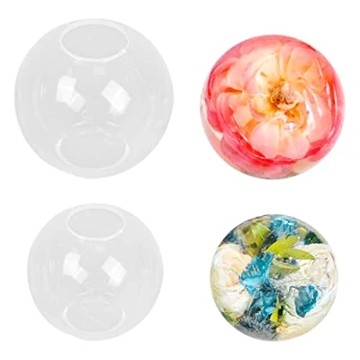 Imagen de iSuperb moldes de bolas resina silicona redondos esfera para epoxi 3D Crystal Mold DIY Jewelry Craft, artesanía, colgante cristal hecho a mano