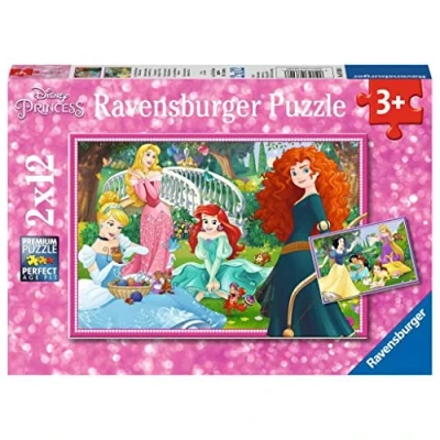 Imagen de Ravensburger Puzzle, Disney Princess Glitter, Puzzles para Niños, Edad Recomendada 3+, 07620 8