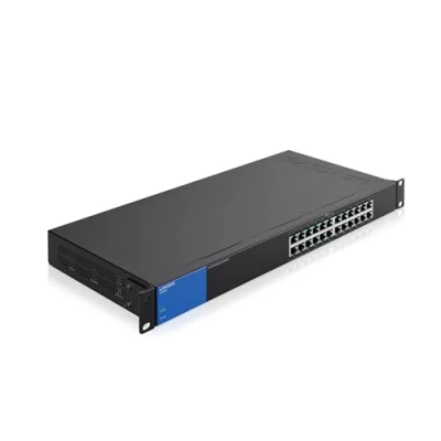 Imagen de Linksys LGS124P EU switch PoE de red no administrado Gigabit 24 puertos con 12 PoE+ 120 W para empresas, videovigilancia IP, conmutador y concentrador Ethernet carcasa metálica