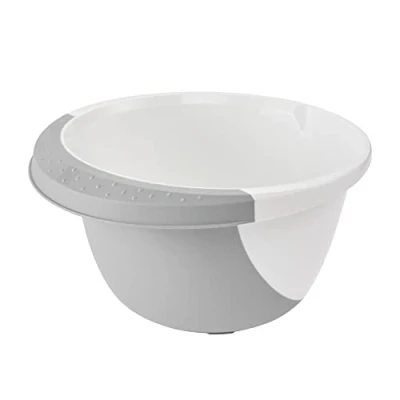 Imagen de keeeper Bol de mezcla con base antideslizante, 3,5 L, Carlotta, Gris Nordic