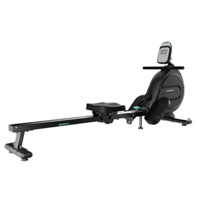 Imagen de Cecotec Máquina de Remo Plegable con Resistencia Magnética Drumfit Rower 9000 Regatta. 8 Niveles Intensidad, Volante Inercia 9Kg, Pantalla LCD, Reposapiés Correas Ajustables y Ruedas