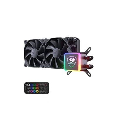 Imagen de Cougar AIO Liquid Cooling Aqua 240 ARGB VA120 fansx2+ARGB Pump Head+Remove Control, 3MAQR240.0001