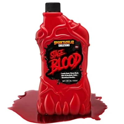 Imagen de Spooktacular Creations Halloween 532 ml Botella de Sangre falsa, Vampiro para Disfraz Zombi Monstruo Maquillaje y Vestir