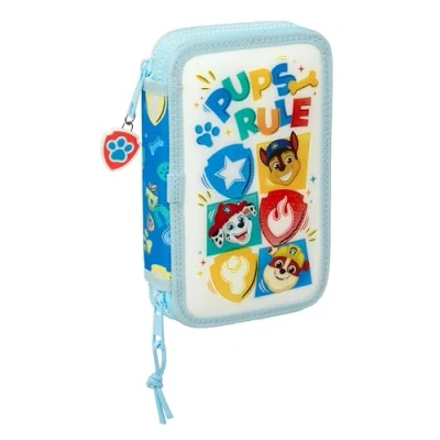 Imagen de Safta Paw Patrol PUPS Rule Estuche Escolar Niño, con Colores, 28 Útiles Incluidos, Ideal para Niños de 5 a 14 Años, Cómodo y Versátil, Calidad Resistencia, 12.5x4x19.5 cm, Color
