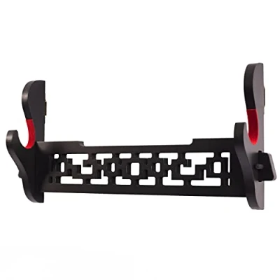 Imagen de FOXSMZZ soporte de pared para espada 1 nivel, samurai, Katana Wakizashi Tanto colgar en la pared, cinco capas