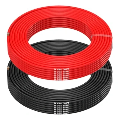Imagen de MMOBIEL 16 AWG Cable Eléctrico de Silicona Gauge (1,31mm²) Cobre Estañado 2 Cables Separados Rojo y Negro Cada Uno 20 m para Drones, Impresoras 3D, Baterías, Altavoz, Tiras Led