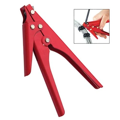 Imagen de iwobi Cable Tie Gun, herramienta de tensión y corte para sujetadores plástico nailon o sujetadores, con carcasa metal, 0,70 pulgadas ancho máximo corbata HS 519