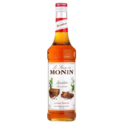 Imagen de MONIN Jarabe Speculoos Premium de 700 ml para café y cócteles. Apto veganos, sin alérgenos, sabores colorantes 100% naturales.