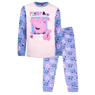 Imagen de Peppa Pig Conjunto de Pijama Oficial Pepa La Cerdita Edad 3 8 Anos Pijamas Mangas Largas Disfraz 100% Algodon Mercanc’a
