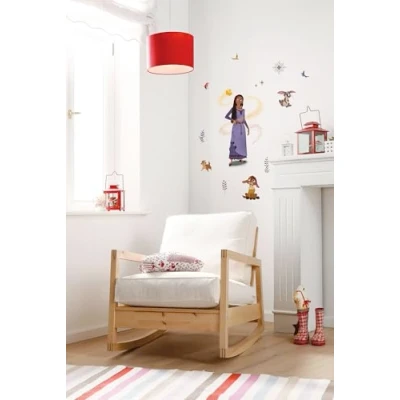 Imagen de Disney Wish Adhesivo decorativo para pared, 50 x 70 cm, diseño de estrellas, color rosa