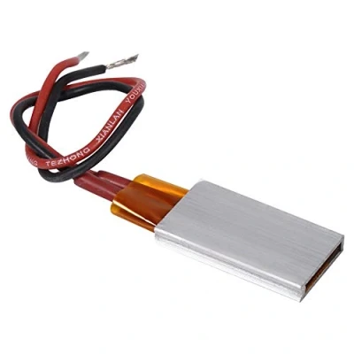 Imagen de Jadeshay PTC Elemento de Calefacción,12V Placa Calefactora AC/DC Universal Calentamiento Termostático Shell Aluminio Cerámico Calefacción Constante Temperatura 220℃ 5W 28W