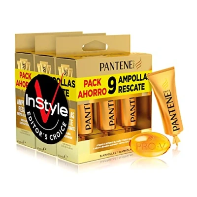 Imagen de Pantene Pro V Repara &amp; Protege Ampollas, para Pelo Débil y Dañado 3 X 15 ml, Usa con Champú, Acondicionador Mascarilla