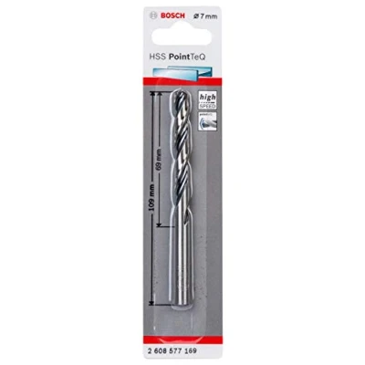 Imagen de Bosch Professional Broca helicoidal HSS PointTeQ (para metal, 7 x 69 109 mm, accesorio de taladro), Na, diámetro mm