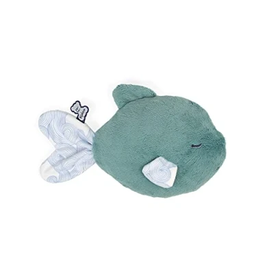 Imagen de KALOO Petit Calme Peluche Térmico Calmante para Bebés Pez Verde 25 cm Efecto Bolsa de Agua Caliente Calor o Frío Tejido Muy Suave Desenfundable Desde el Nacimiento, K970703