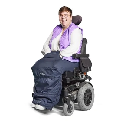 Imagen de MyBlanket Manta para silla de ruedas resistente al viento y agua colocada sin levantarse la ruedas, sillas manuales eléctricas, 38 x 24 8 cm, lavable a 30 C (L/XL)..