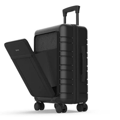 Imagen de NUMADA Maleta de Viaje Cabina (56x37x23,5cm) UpFly T21 con Bolsillo Portátil 15&quot;, Cierre TSA y Carga USB. Mano Rígida 4 Ruedas 360 Múltiples Compartimentos Interiores Negro