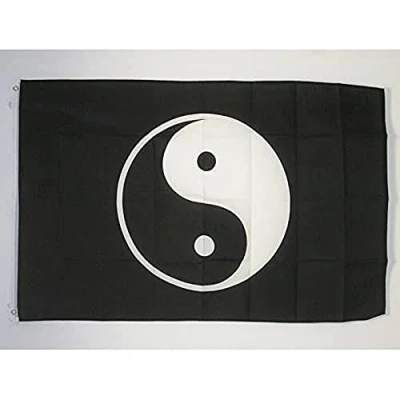 Imagen de AZ FLAG Bandera Yin Y Yang 90x60 cm Taoísmo de China 100% Poliéster con Ojales Metal Integrados 50g Colores Vivos Resistente A La Decoloración