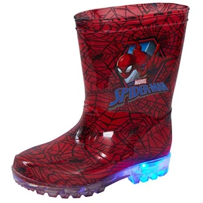 Imagen de Marvel Spiderman Botas de agua con luz para niños, lluvia y nieve, Red, 30 EU