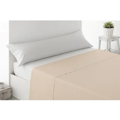 Imagen de Miracle Home. Sábana encimera Suave y cómoda, 100% Microfibra cepillada, sin Arrugas Anti Peeling. 210X270. Cama 135. Beige