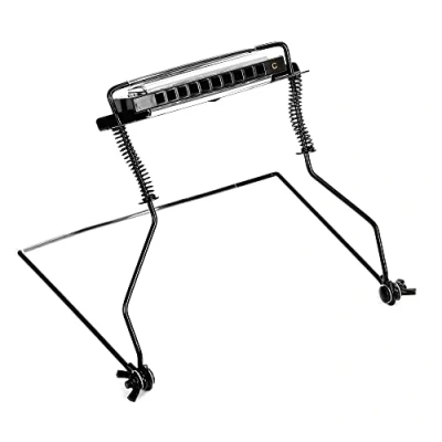 Imagen de East top Soporte para armónica de 10 agujeros, manos libres con almohadillas fieltro antiarañazos protector